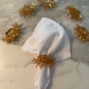 Gold Leaf Napkin Rings
